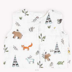 NWOT Little Unicorn Cotton Muslin Sleep Bag 0-6 months